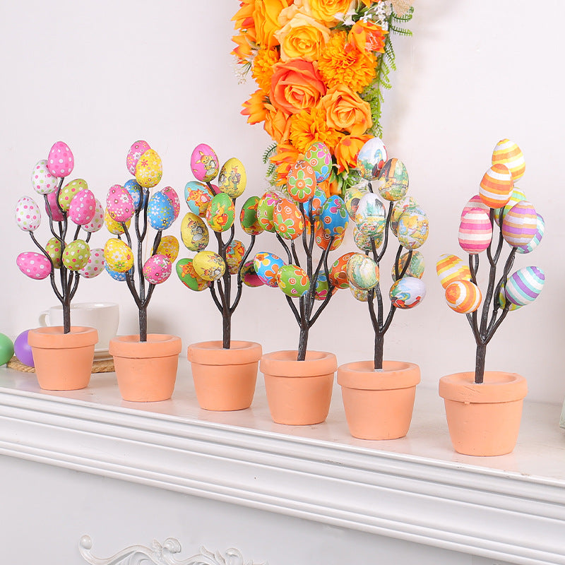 Cartoon Printed Egg Table Decorative Ornaments Pi-Mart