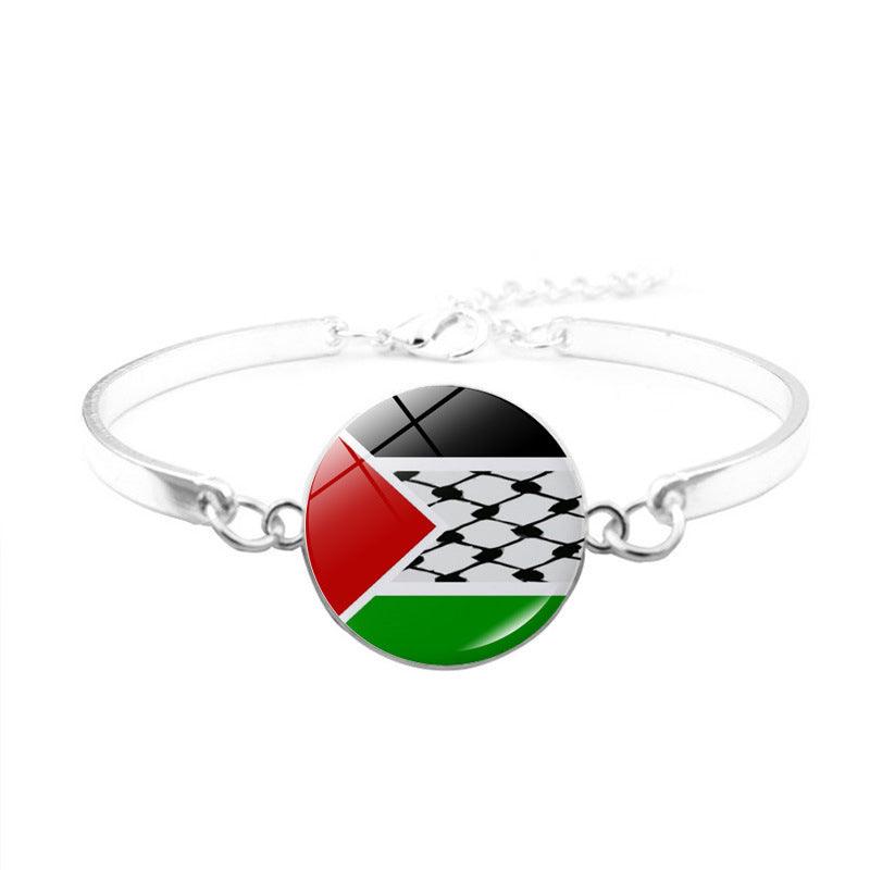 Free Palestine Bracelet | Palestinian Flag Keffiyeh Bracelet (MAC081) - SJB-DIAMOND ELITES