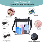 Transparent crossbody bag small, PVC messenger bag shoulder crossbody bag for concert stadium - SJB-DIAMOND ELITES