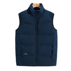 Plus Size Down Vest Stand Collar Waistcoat
