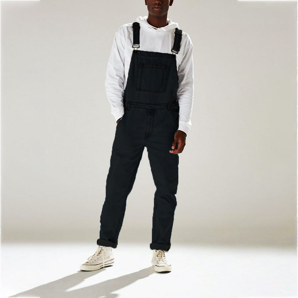 Suspender Pants Suspenders One-piece High Waist Men's Jeans Lootquake LLC