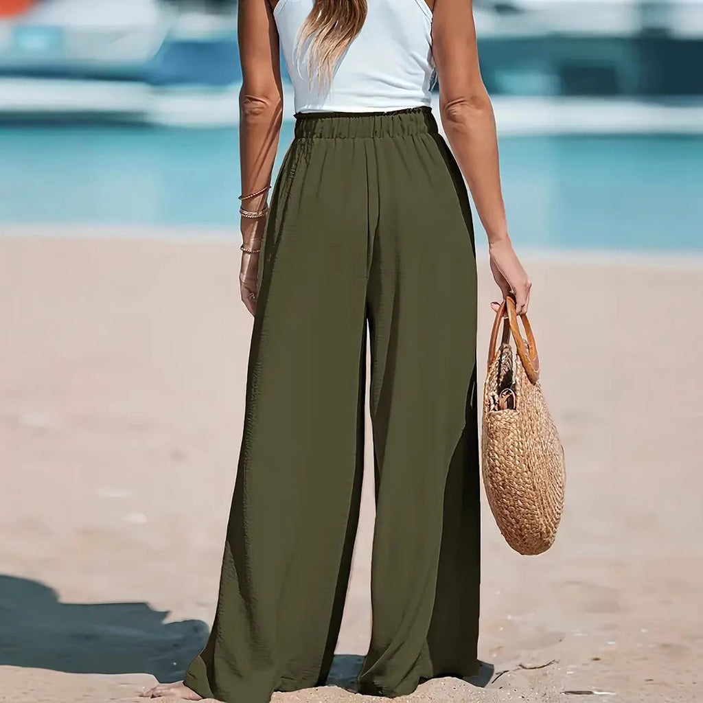 Women's Drawstring Loose Casual Wide-leg Trousers Lootquake LLC