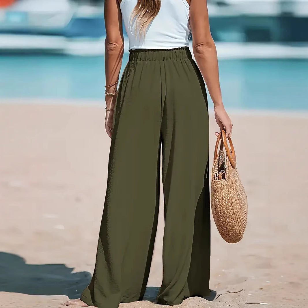 Women's Drawstring Loose Casual Wide-leg Trousers Lootquake LLC