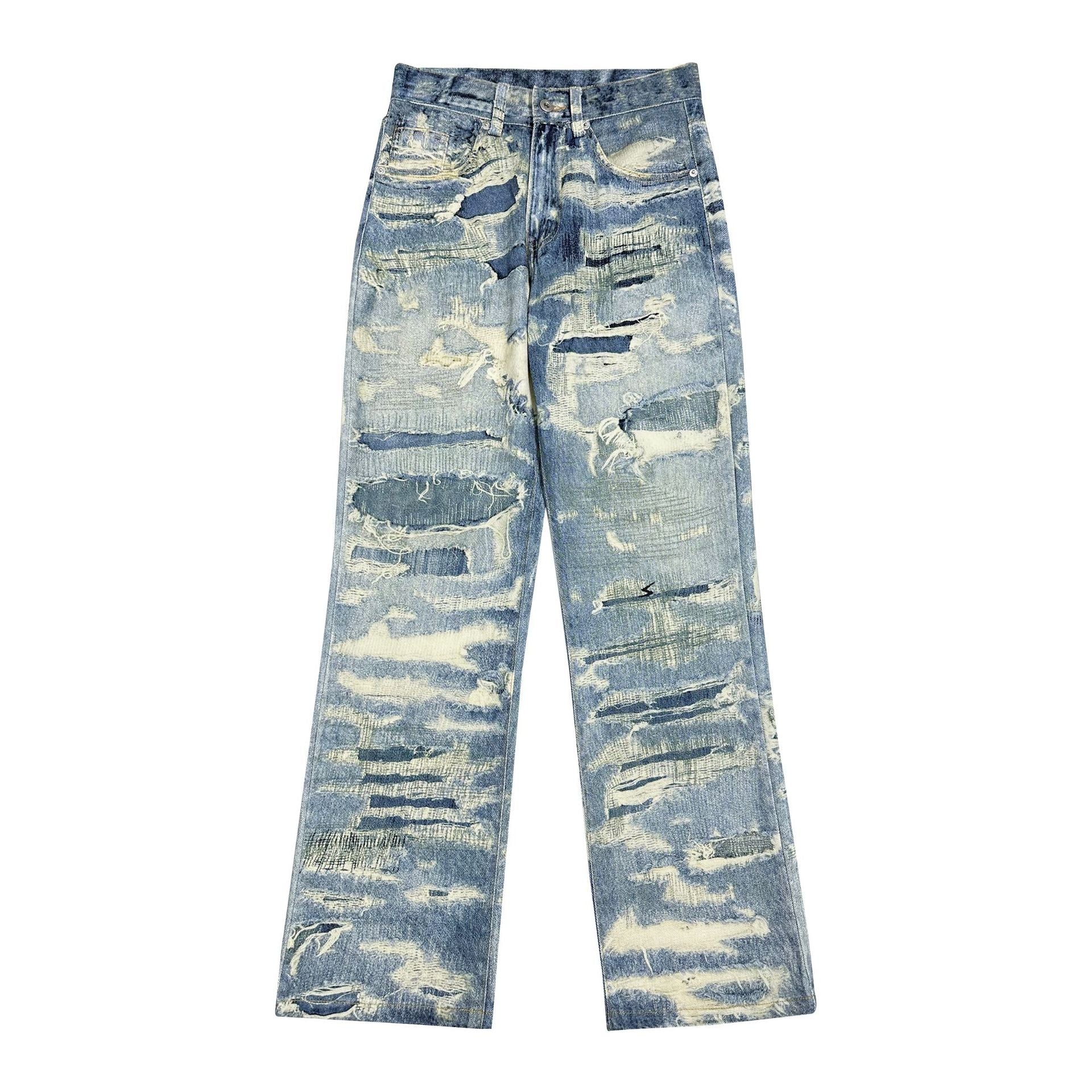 American Street Fashion Ripped Cool Loose Denim Trousers Lootquake LLC