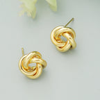 Hollow Tube Twisted Surround Hollow Ear Stud Pi-Mart