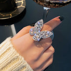 Spinning Ring Temperament Rotatable Snowflake Pi-Mart