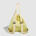 Yellow Drawstring Backpack Purse – Travel Large Capacity Backpack for Students Shoulder Handbag