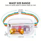 PVC Transparent Belt Bag – Adjustable Shoulder Strap Crossbody Fanny Pack for Sports & Travel – Waterproof Chest Purse with Stylish Design - SJB-DIAMOND ELITES