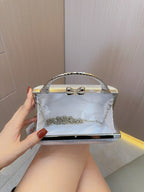 Gold Clutch Silver Clutch Purses Ladies Evening bag Party Dinner Bag - SJB-DIAMOND ELITES