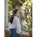 Retro V-neck shirt for female temperament Puff Sleeve Blouse Tops - SJB-DIAMOND ELITES