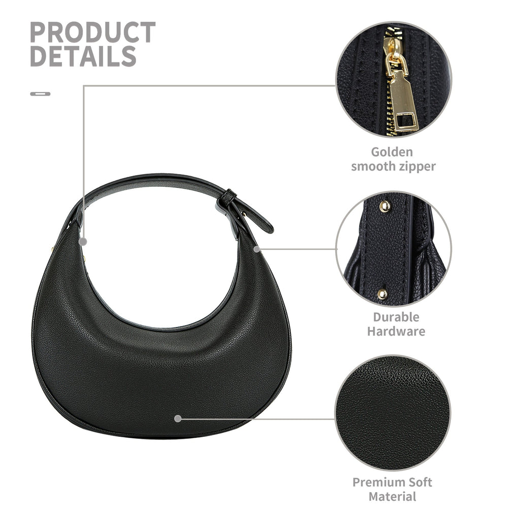 Half Moon Bag, Shoulder Strap Adjustable Shoulder Bag, Hobo Bag for Women - SJB-DIAMOND ELITES