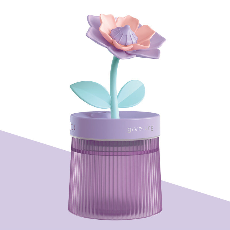 Flower Air Humidifier Small Night Lamp Usb Pi-Mart