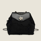 Backpack purse for women, design fashion casual chain backpack, small shoulder backpack