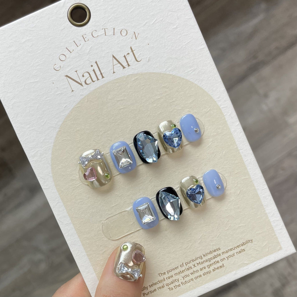 1022- Handmade press on nails fake nails removable
