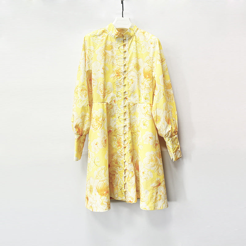 Belt Lantern Sleeve Holiday Swing Dress Lootquake LLC