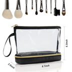 Transparent cosmetic bag, multifunctional double-layer large-capacity PVC cosmetic bag, storage portable travel bag, wet and dry separation washing bag for College Dorm Camp GymTransparent Cosmetic Bag, - SJB-DIAMOND ELITES