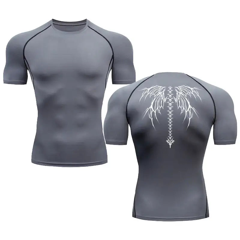 Summer Men's Short-sleeved Fashion Outdoor Casual Printed Quick-drying T-shirt