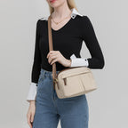 Small women's crossbody bag, fashionable small bag versatile, shoulder bag commuting solid color, simple square bag small