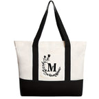 Canvas shoulder bag, large capacity letter print tote bag, women's fashion lightweight portable gift bag - SJB-DIAMOND ELITES