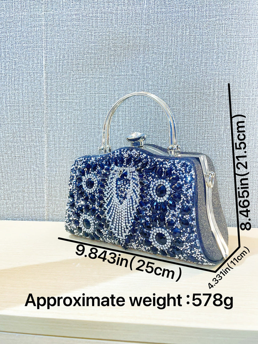Nightout bag with diamond inlaid carrying bag, ladies banquet single shoulder crossbody carrying bag - SJB-DIAMOND ELITES
