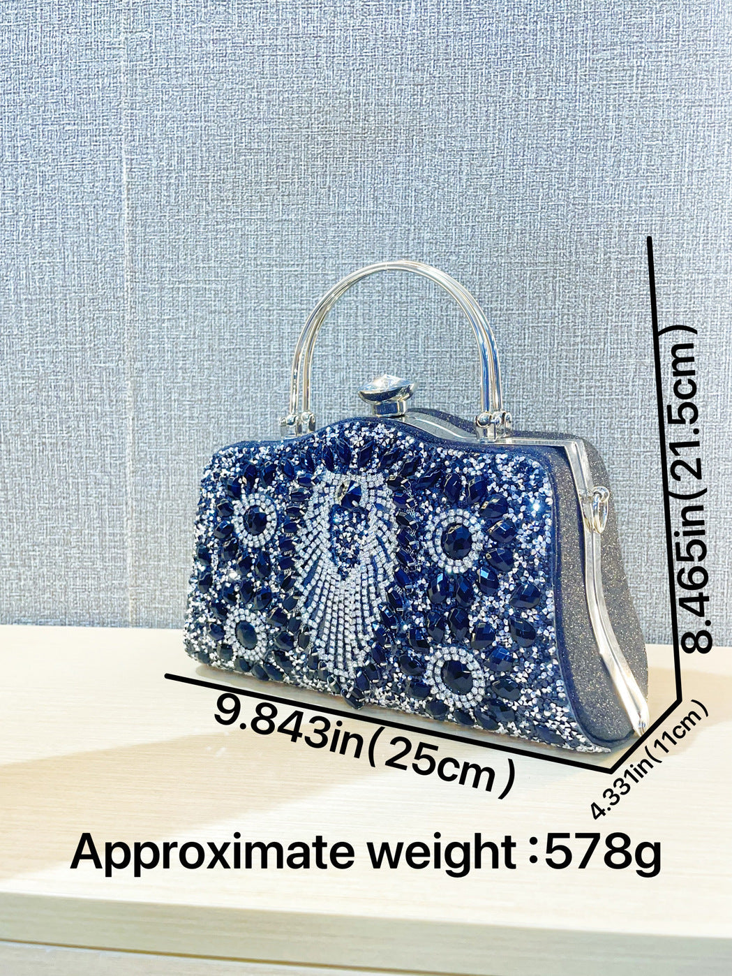 Nightout bag with diamond inlaid carrying bag, ladies banquet single shoulder crossbody carrying bag - SJB-DIAMOND ELITES