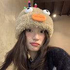 Plush Hat Cute Fleece-lined Ear Protection Pi-Mart