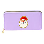 Women's alphabet embroidered wallet, long coin purse, nylon zipper ticket holder, multi-function card bag - SJB-DIAMOND ELITES