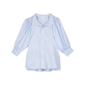Retro V-neck shirt for female temperament Puff Sleeve Blouse Tops - SJB-DIAMOND ELITES