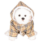 Dog Hooded Sweater Plaid Pet Clothes Pi-Mart