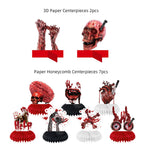 Halloween horror-themed haunted house holiday party decoration set flag background cloth card balloon honeycomb ornament - SJB-DIAMOND ELITES