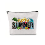 Linen printed cosmetic bag, cosmetic lipstick storage bag, small simple zipper evening clutch bag, - SJB-DIAMOND ELITES