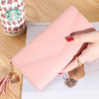 Wallet women's long, fringed three-fold flip clutch bag, simple women's wallet evening - SJB-DIAMOND ELITES