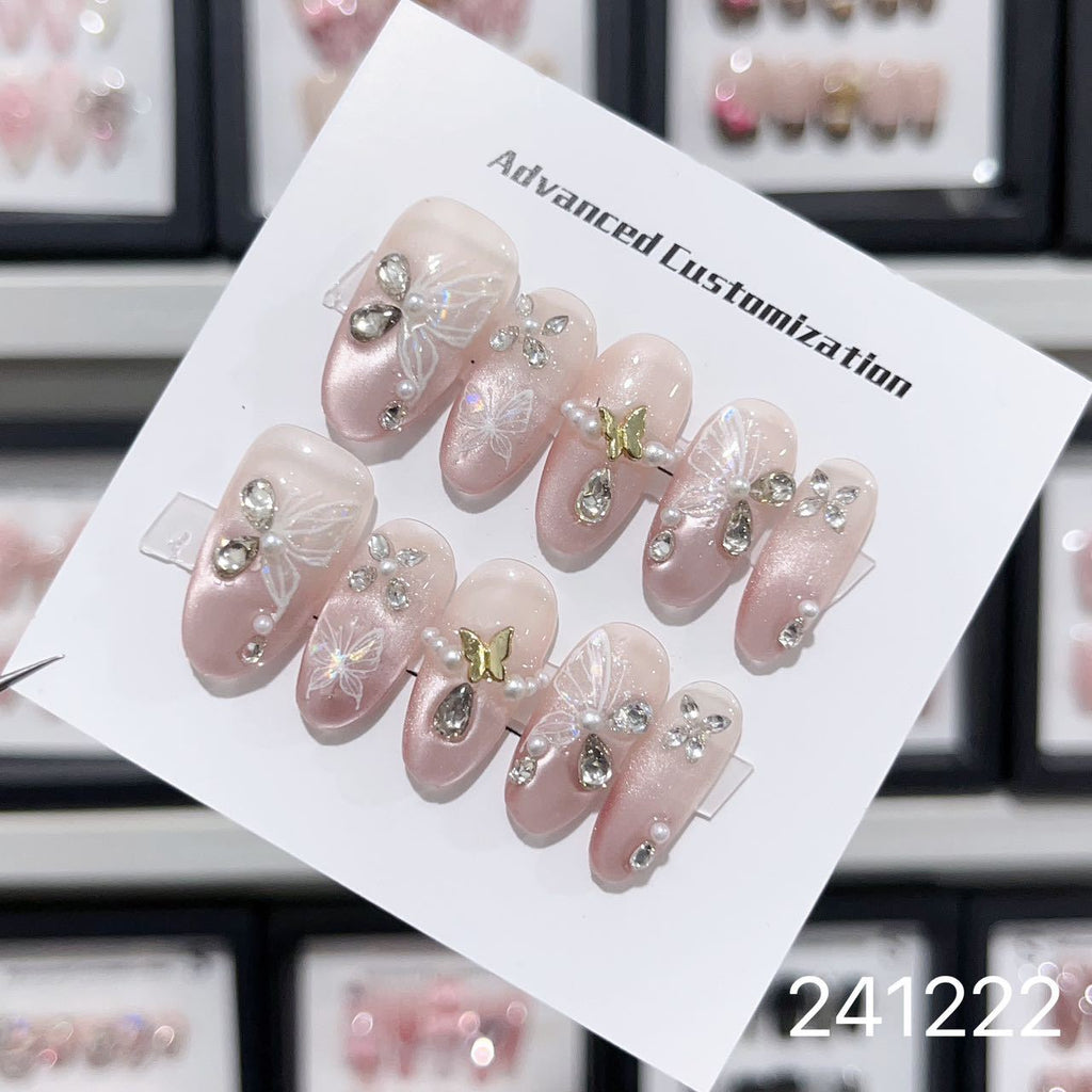 1030- Handmade press on nails fake nails removable