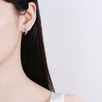 S925 Sterling Silver Plated Pt950 High-grade Ear Ring Moissanite Ear Studs