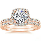 925 Inlaid 7mm Round Zircon Set Simulation Diamond Ring Pi-Mart