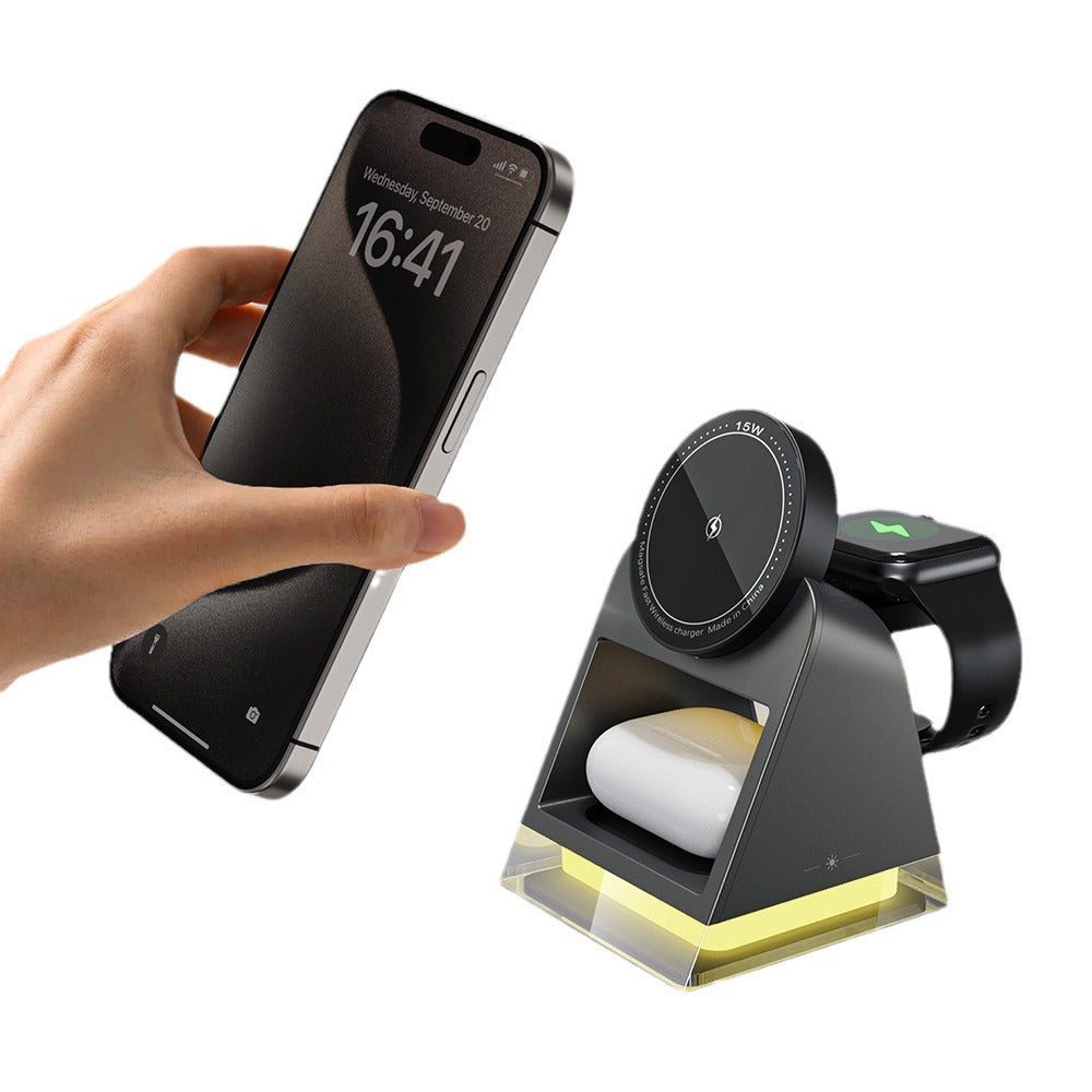 Touch Magnetic Three-in-one Wireless Charger Pi-Mart