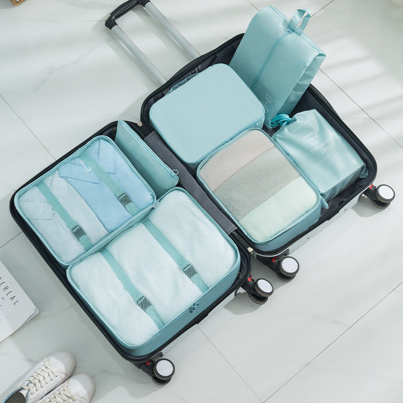 7Pcs a set of large-capacity travel bags, tote wet and dry separation fitness bags, suitcase seven-piece storage set, travel bag organizer - SJB-DIAMOND ELITES