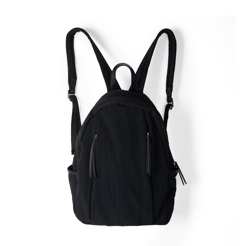 Nylon large capacity backpack female, campus lightweight travel student bag lightweight