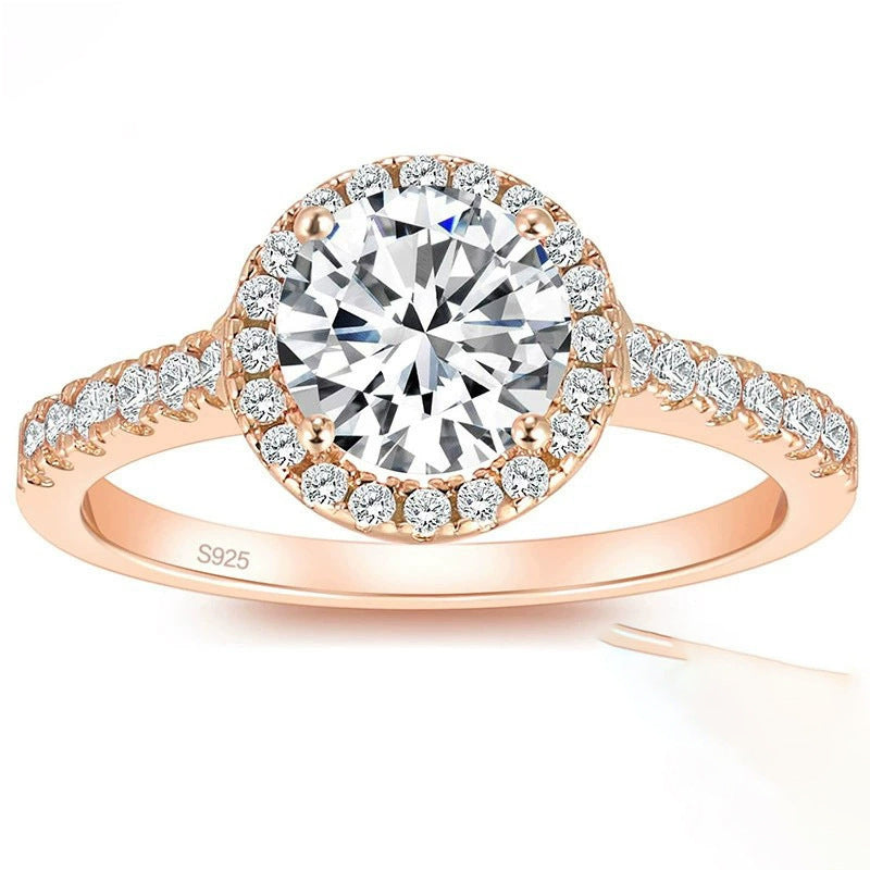 Round Zircon Women's Silver Ring Pi-Mart