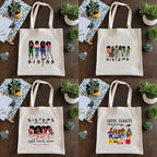 Canvas printed shoulder bag, fashionable and lightweight shopping bag, large-capacity cotton bag 2pcs hobo. - SJB-DIAMOND ELITES