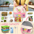 Bento bag, embroidered lunch bag, student lunch box handbag, fresh-keeping large-capacity thickened ice bag - SJB-DIAMOND ELITES