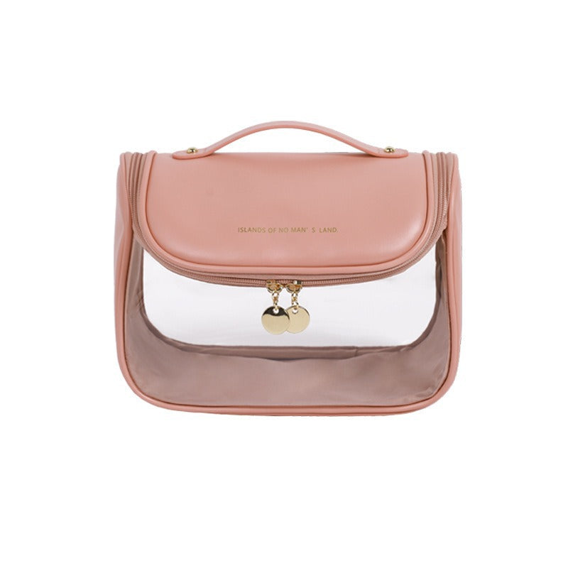 Visible portable cosmetic bag, large capacity portable cosmetic storage bag, multi-functional waterproof toilet bag, travel makeup bag, transparent makeup purse, - SJB-DIAMOND ELITES
