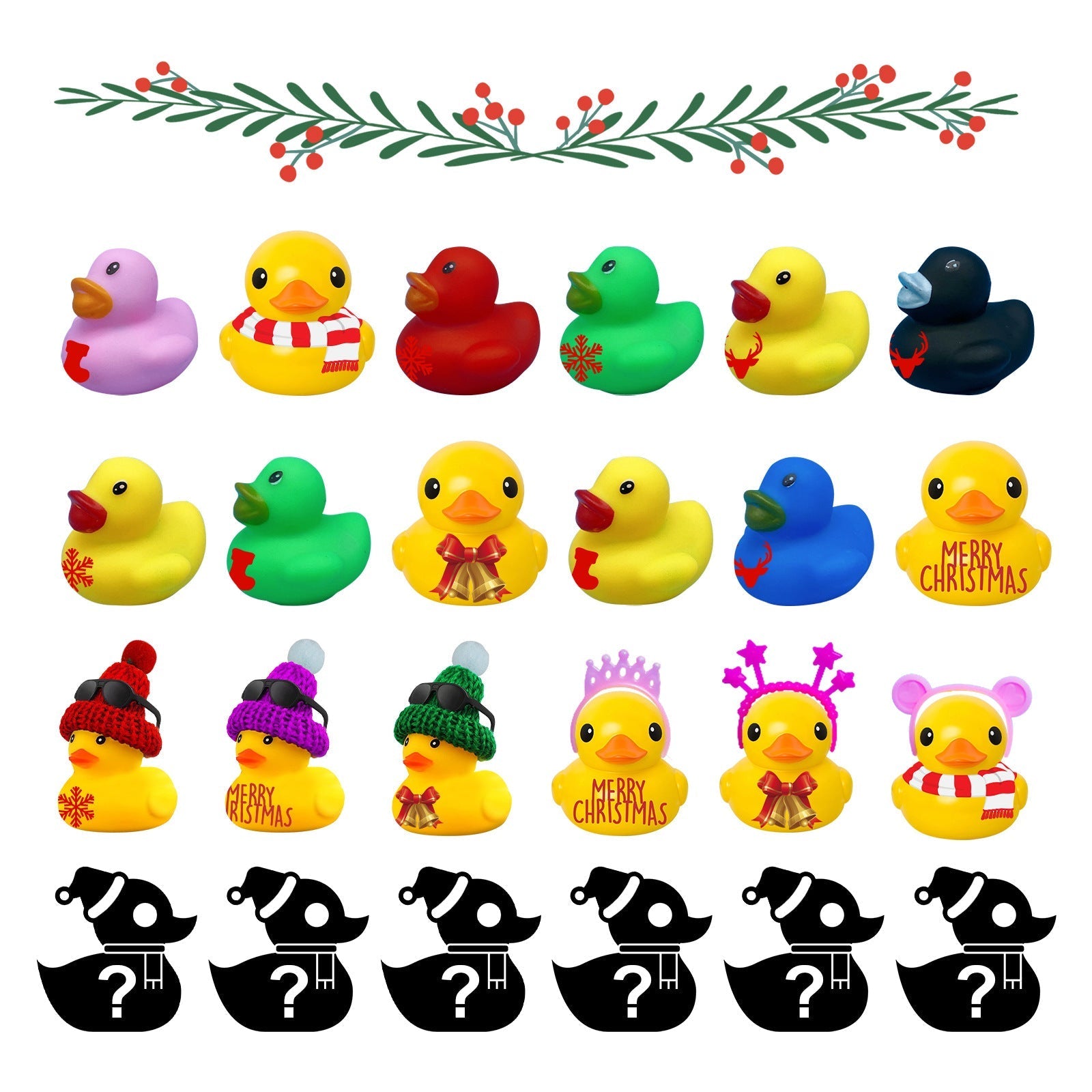 Dowmoo Christmas Rubber Duck Advent Calendar Pi-Mart