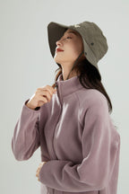 Lambswool Stand Collar Cardigan Short Coat Pi-Mart