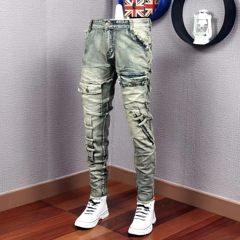 Men's Personality All-matching Fashion Casual Ripped Jeans Lootquake LLC