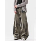 Loose Street Pleated Dirty Dyed Cargo Jeans Lootquake LLC