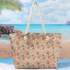 Printed beach bag, large capacity casual shoulder tote bag, simple fashion summer travel tote bag lightweight - SJB-DIAMOND ELITES