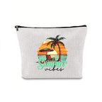 Linen printed cosmetic bag, cosmetic lipstick storage bag, small simple zipper evening clutch bag, - SJB-DIAMOND ELITES