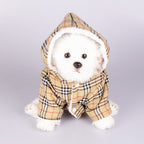 Dog Hooded Sweater Plaid Pet Clothes Pi-Mart