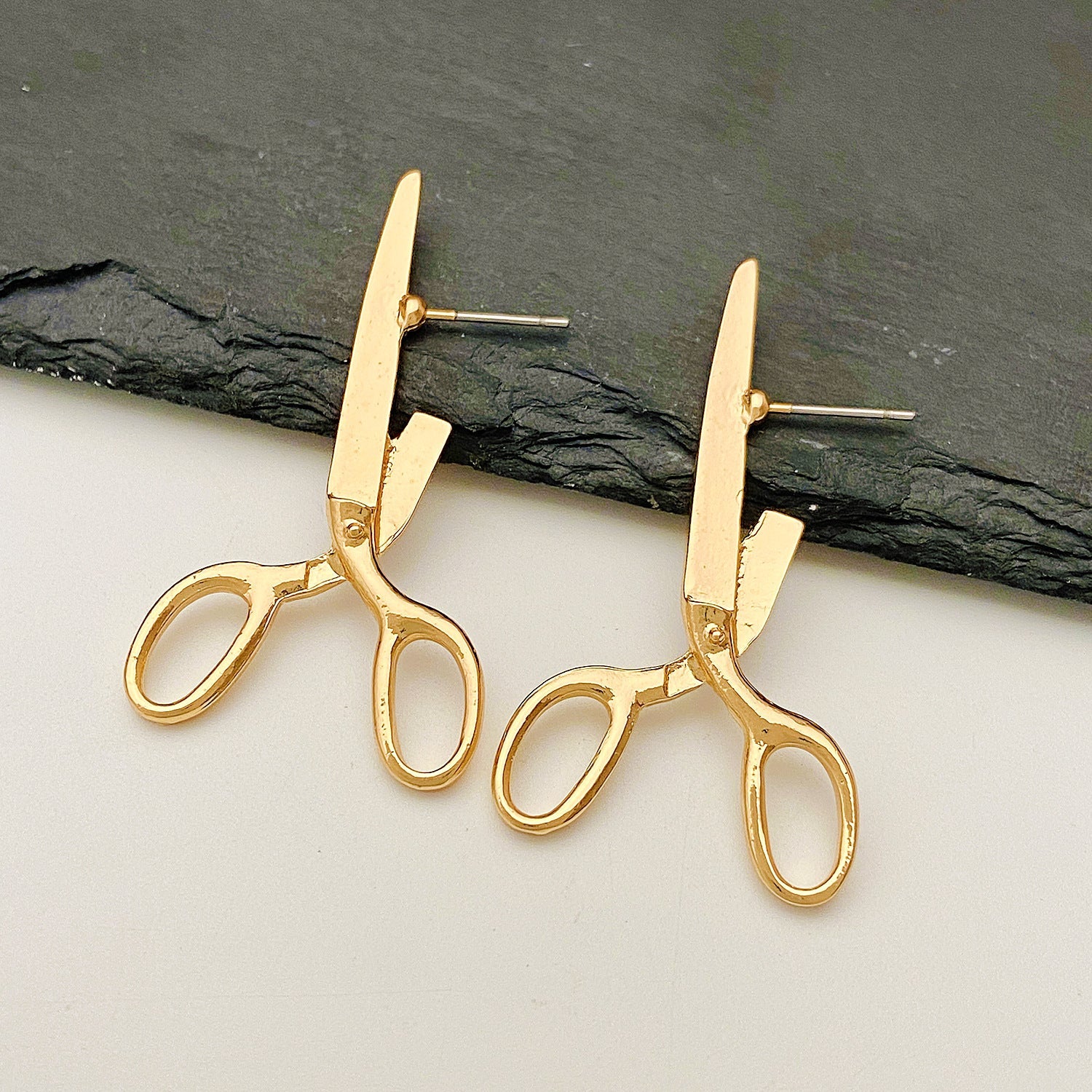 Creative Fashion Jewelry Retro Scissors Ear Studs Female Niche Pi-Mart
